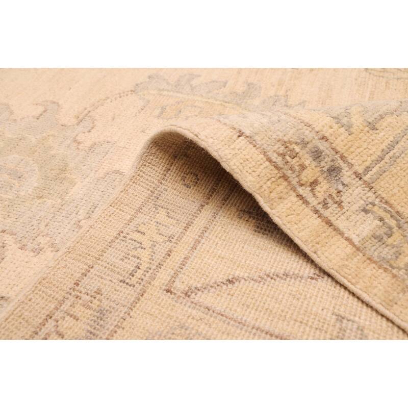 ECARPETGALLERY Hand-knotted Modern Oushak Tan Wool Rug - 9'1 x 11'7