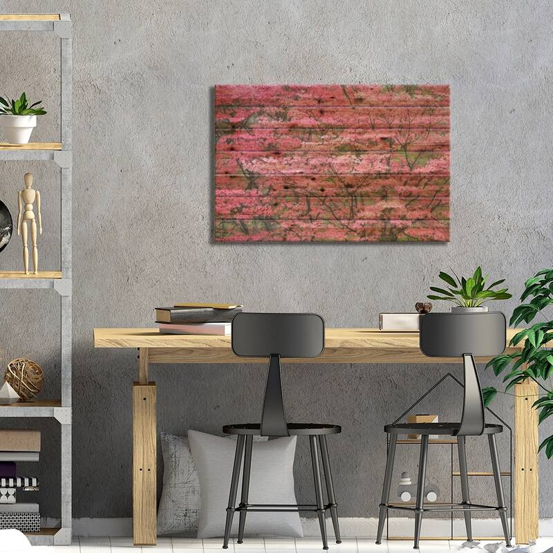 Soft Focus View Of Large Pink Flowering Dogwood Tree In Full Bloom, Kentucky Print On Wood by Adam Jones - Multi-Color