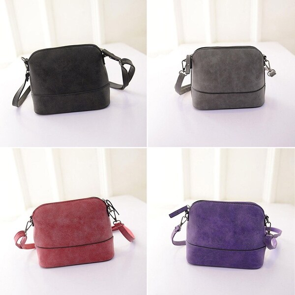 Shop Women Fashion Dull Polish Faux Leather Shoulder Bag Handbag Purse Messenger Bag - Free ...