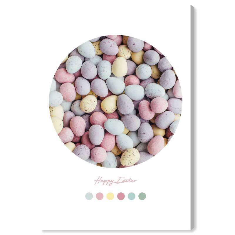 Wynwood Studio Prints Holiday and Seasonal Easter Palette Yellow and Light Yellow Farmhouse Wall Art Canvas Print