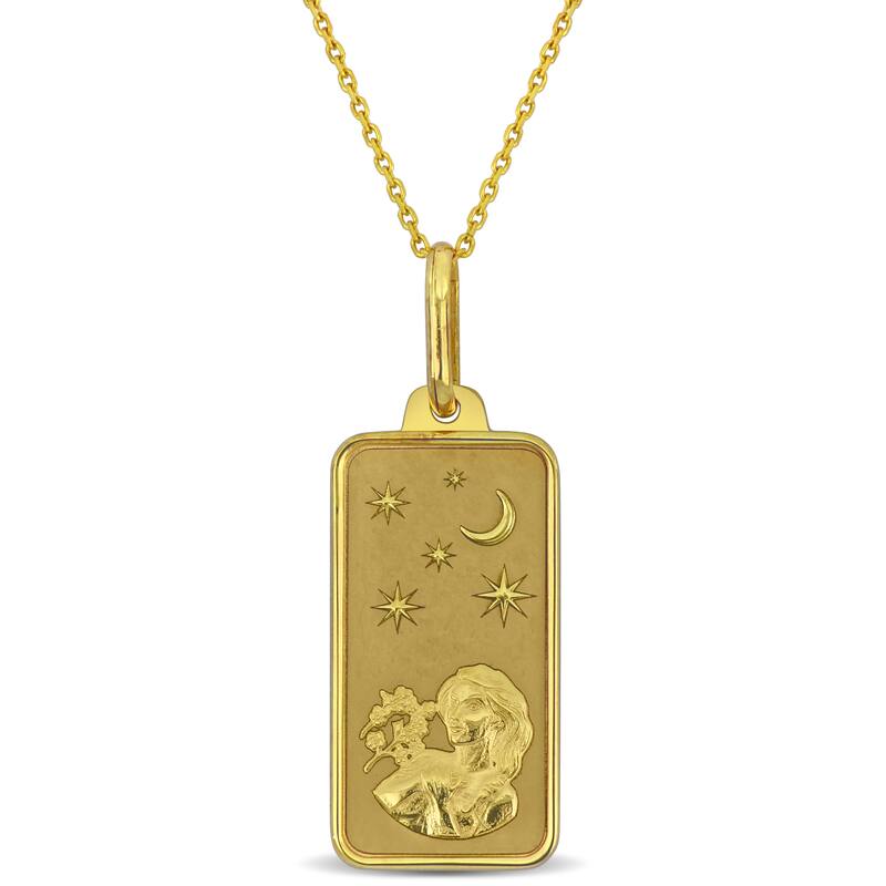 Miadora Virgo Pendant with Chain & Spring Ring Clasp in 10K Yellow Gold