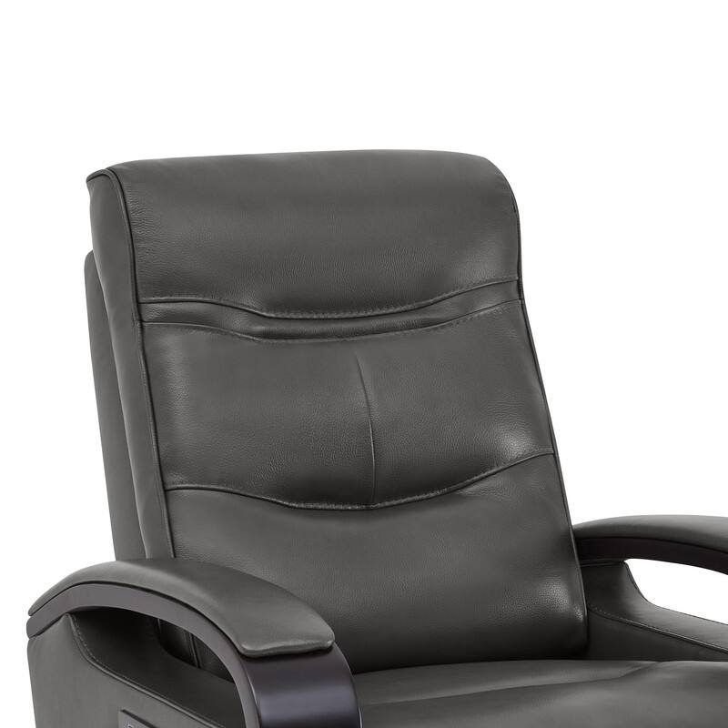 Spruce & Spring Regan Leather Power Recliner Swivel Glider Rocker with Power Headrest
