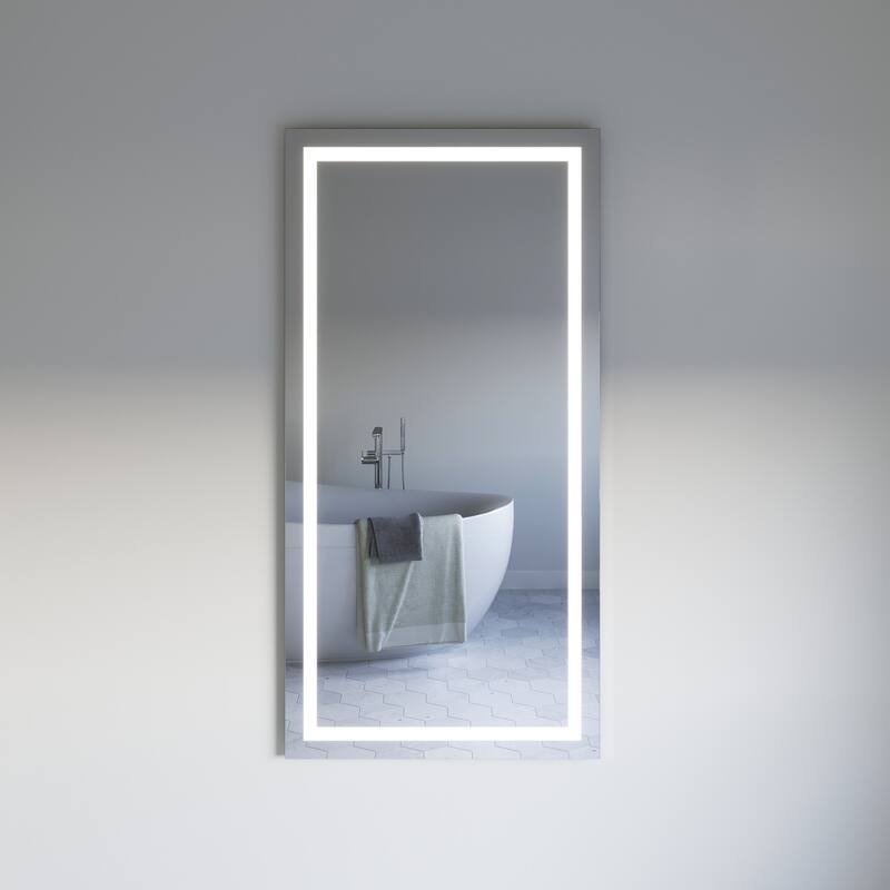 Fresca FMR016030 Angelo 59" x 30" Modern Rectangular Aluminum - Silver