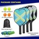 preview thumbnail 5 of 5, Pickleball Paddles Set with 4 Premium Wood Rackets with Cushion Grip 4 Balls - Multicolor