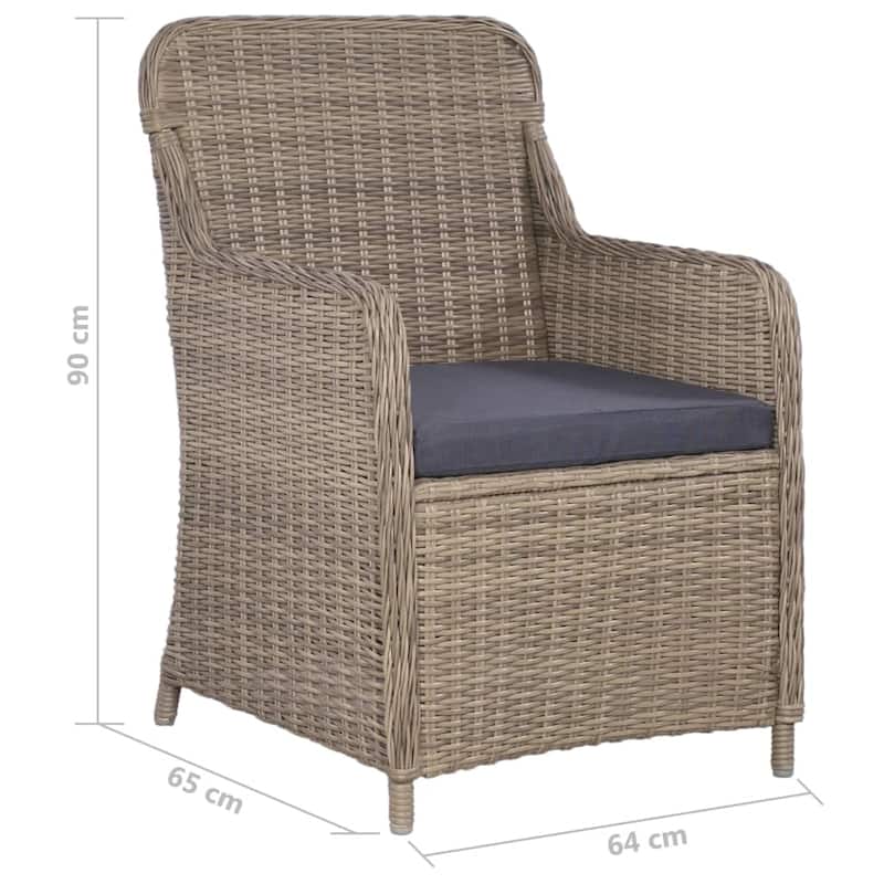 vidaXL Patio Dining Set 9 Piece Garden Outdoor Seat Furniture Multi Colors - 78.7" x 35.4" x 29.1"