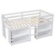 preview thumbnail 6 of 9, Twin Size Kid Low Loft Bed With Two-Tier Shelves