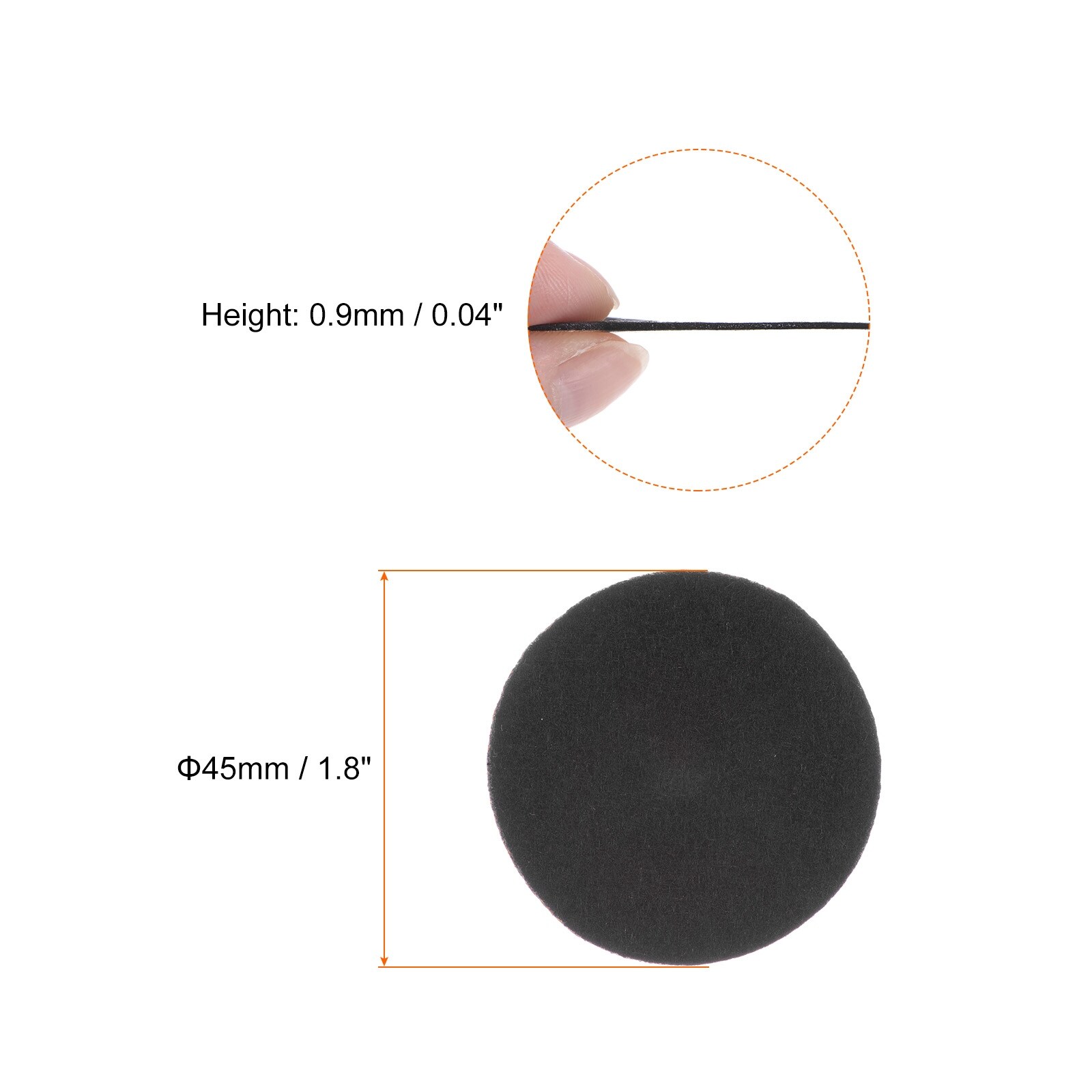 Round Adhesive Felt, Craft Stickers Non-Woven Fabric