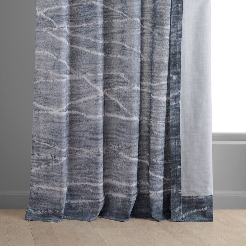 Exclusive Fabrics Textured Cotton Printed Curtains for Bedroom and Living room (1 Panel)