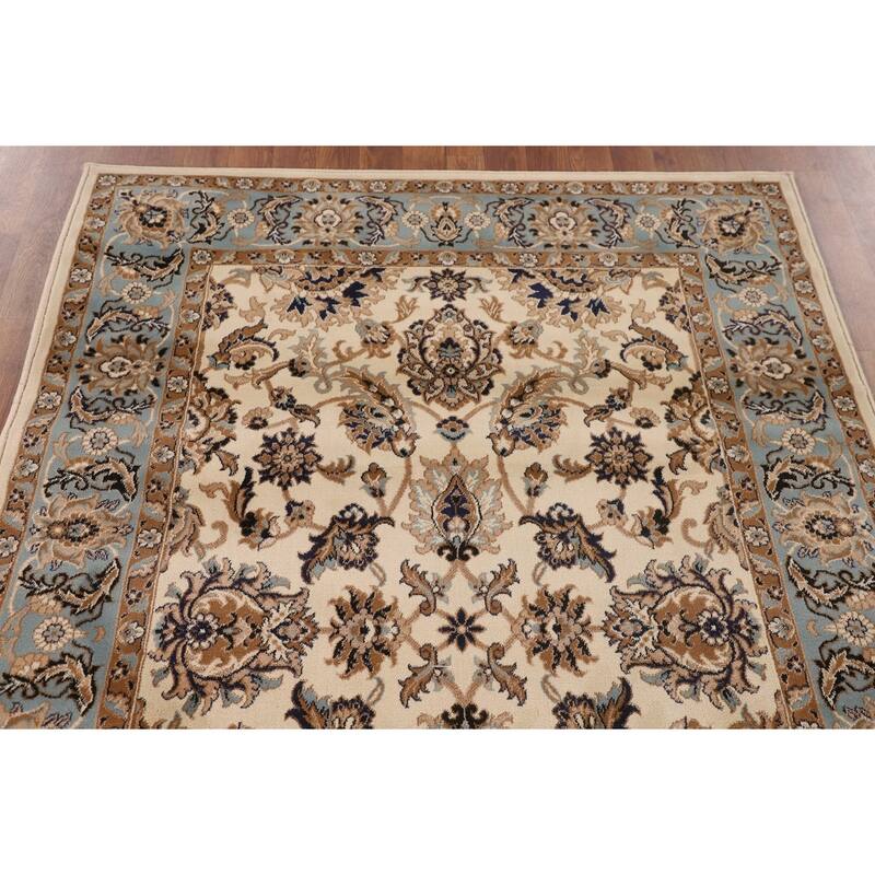 Floral Kashan Turkish Oriental Area Rug Machine Made Carpet - 4'4" x 6'2"