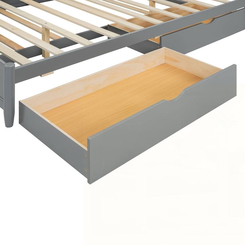 Platform Bed With with 2 Big Drawers