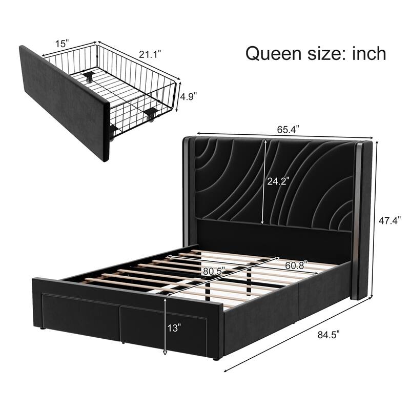 Exquisite Upholstered Bed with Exceptional Storage and Stylish Appeal for Dreamy Slumber
