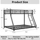preview thumbnail 7 of 5, Metal Twin over Full Bunk Bed with Safety Guardrail