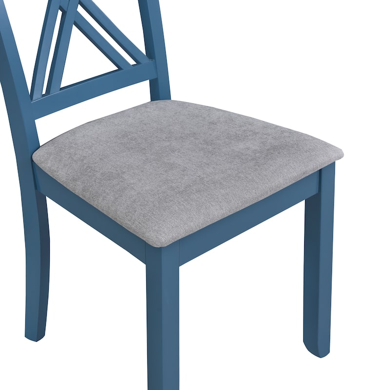 Dining Table Set Kitchen Rectangular Table and 4 Chairs for Kitchen