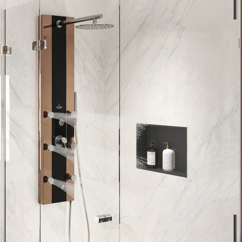 12-in x 16-in Ultra-thin Frame Recessed Stainless Steel Shower Niche Gun Metal Black