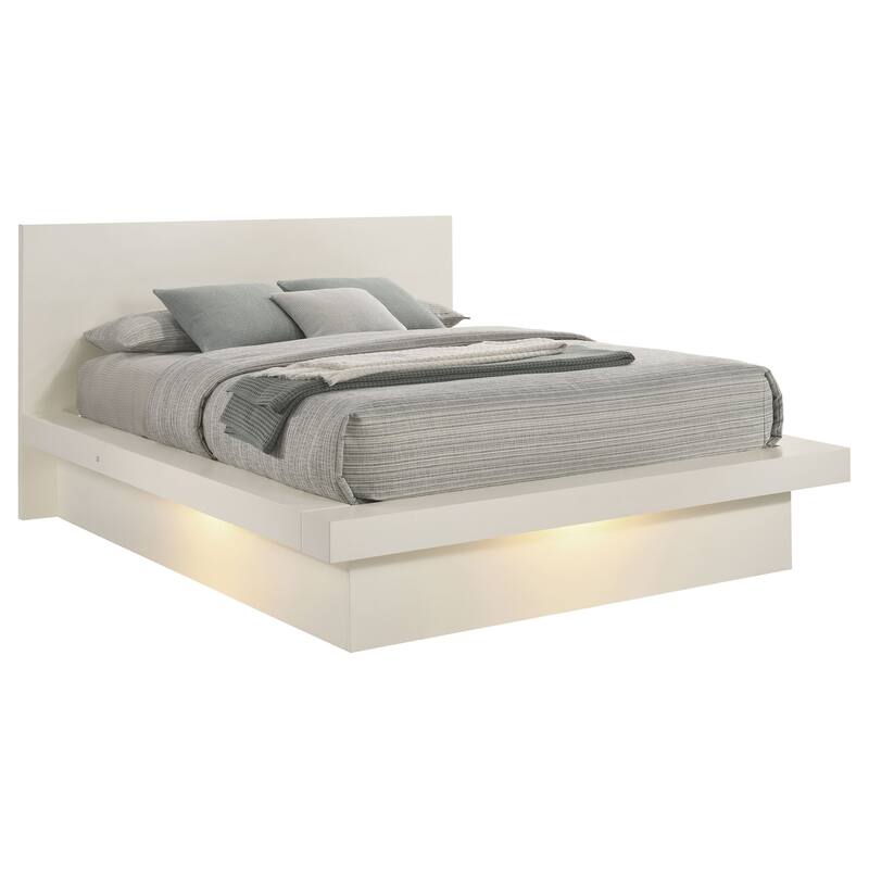 Jessica Contemporary Wood LED Platform Bed