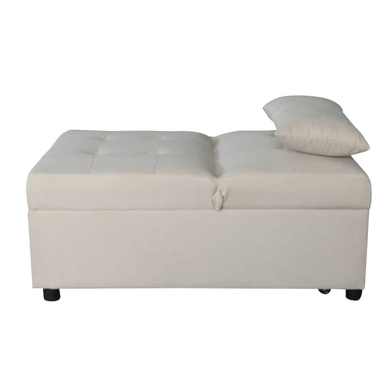 Multi-Functional Folding Ottoman Sofa Bed with Converts to Lounge Chair and Single Bed (264lb Capacity)