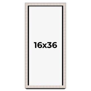 16x36 Shadow Box Frame Silver Real Wood Contemporary Shadowbox Display ...