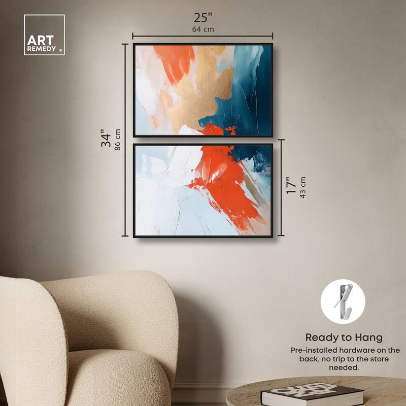 Bold and Bright I Canvas Set of 2 by Art Remedy