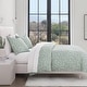 preview thumbnail 2 of 7, HiEnd Accents Keziah Green Textured Pattern Chenille Jacquard Modern Bedding 3 Piece Duvet Cover Set