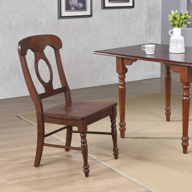 Extendable Dining Set - 5 Piece Rectangular Table & Chairs - 60" Butterfly Leaf - Coastal Style