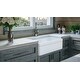 preview thumbnail 8 of 17, Fossil Blu 30-Inch SOLID Fireclay Farmhouse Sink in White, Stainless Steel Accessories, Belted Front - 30 x 20 x 10