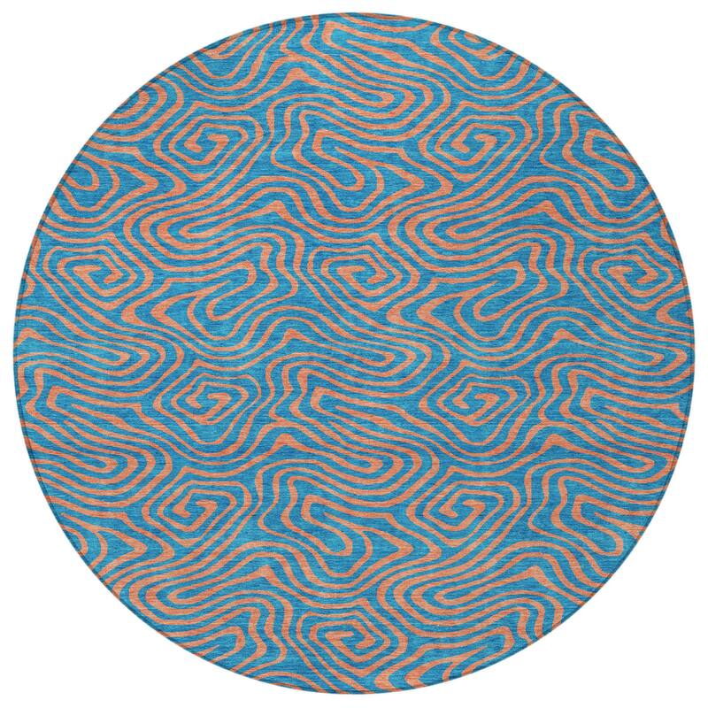 HomeRoots Abstract Transitional Rectangle Outdoor Rug