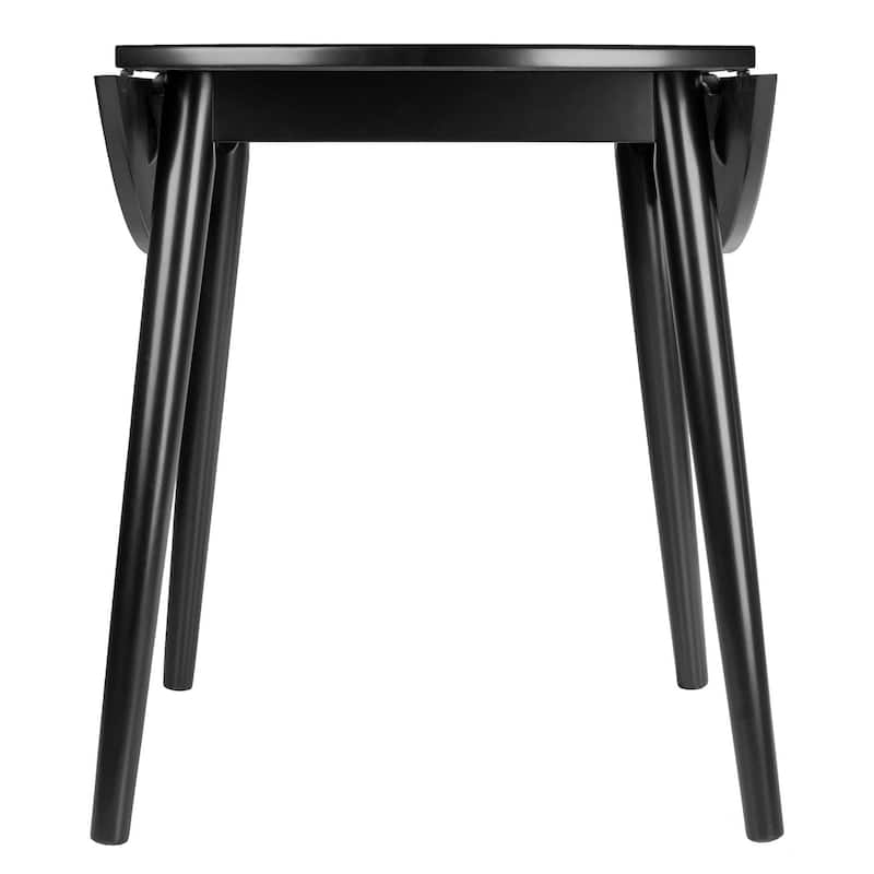 Black Round Drop Leaf Dining Table