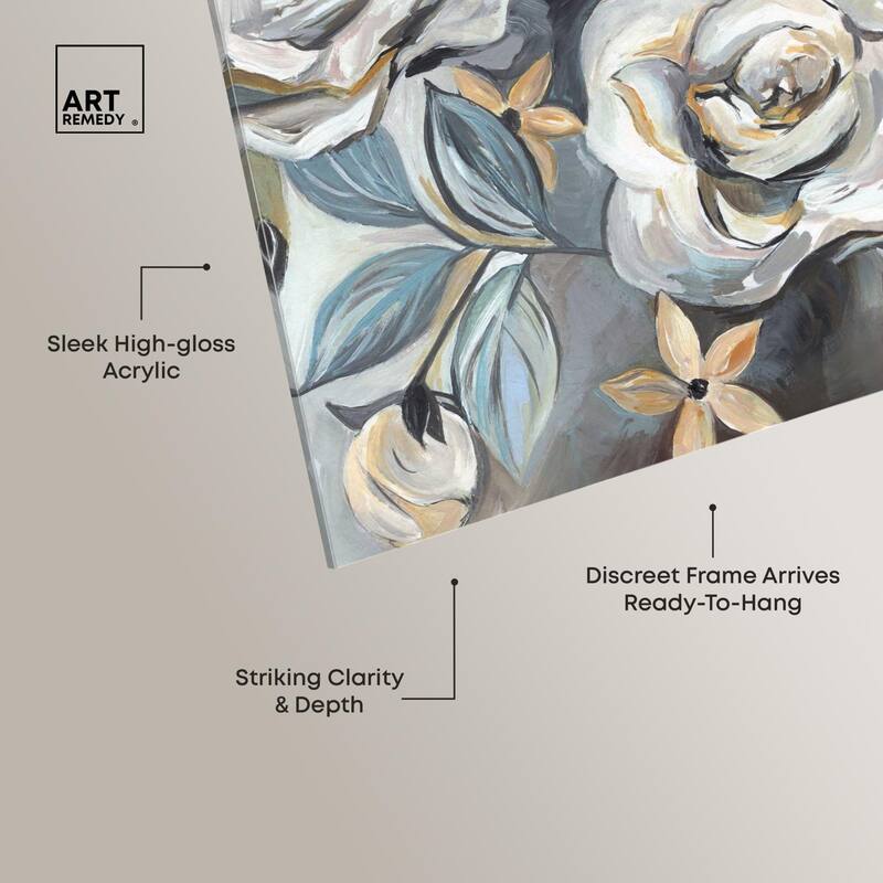 Grey Delight Acrylic by Art Remedy, Ready to Hang