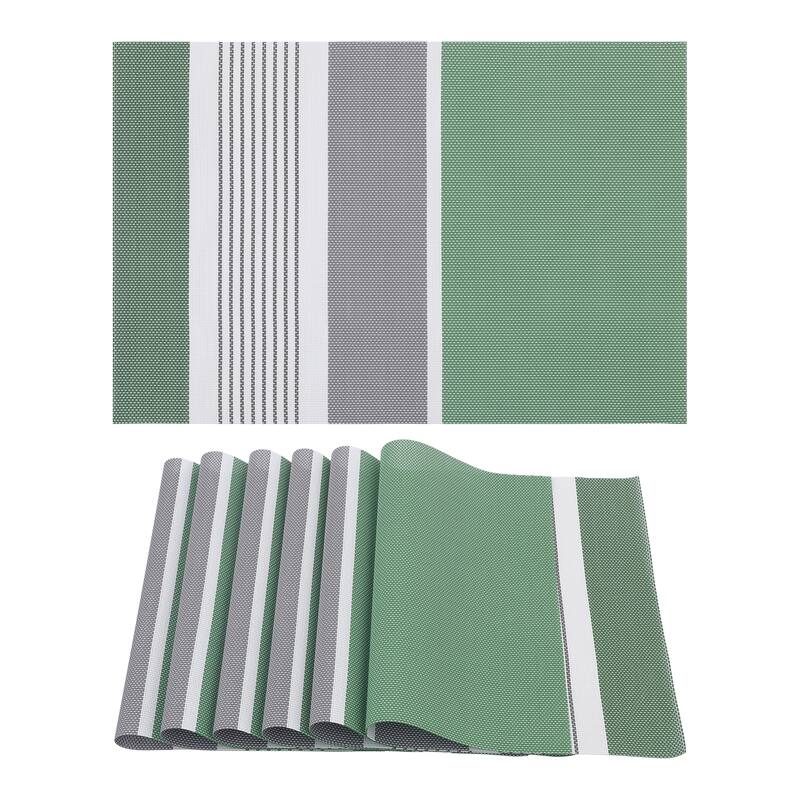 Farmhouse Placemats Set of 6 Placemats for Dining Table Decor Indoor Outdoor Kitchen Table Mat Wipe Clean - 18*12in
