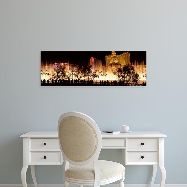 Easy Art Prints Panoramic Images's 'Hotels in a city lit up at night, The Strip, Las Vegas, Nevada, USA' Canvas Art