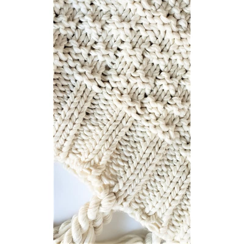 Hand Chunky Sweater Knit Throw