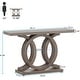 preview thumbnail 5 of 4, 55 Inch Console Table with Geometric Base Wooden Hallway Table Vintage