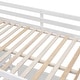 preview thumbnail 12 of 11, Modern Full Over Full Solid Wood Bunk Bed Kids Bed with Versatility Desk,Two Drawers and Stairs