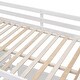 preview thumbnail 11 of 22, Twin Loft Bed, Full Platform Bed with Wheels, Twin Over Full Bunk Bed with Writing Desk, Ladder, Guardrail and 2 Drawers