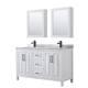 Option White / White Carrara Marble Top / Matte Black