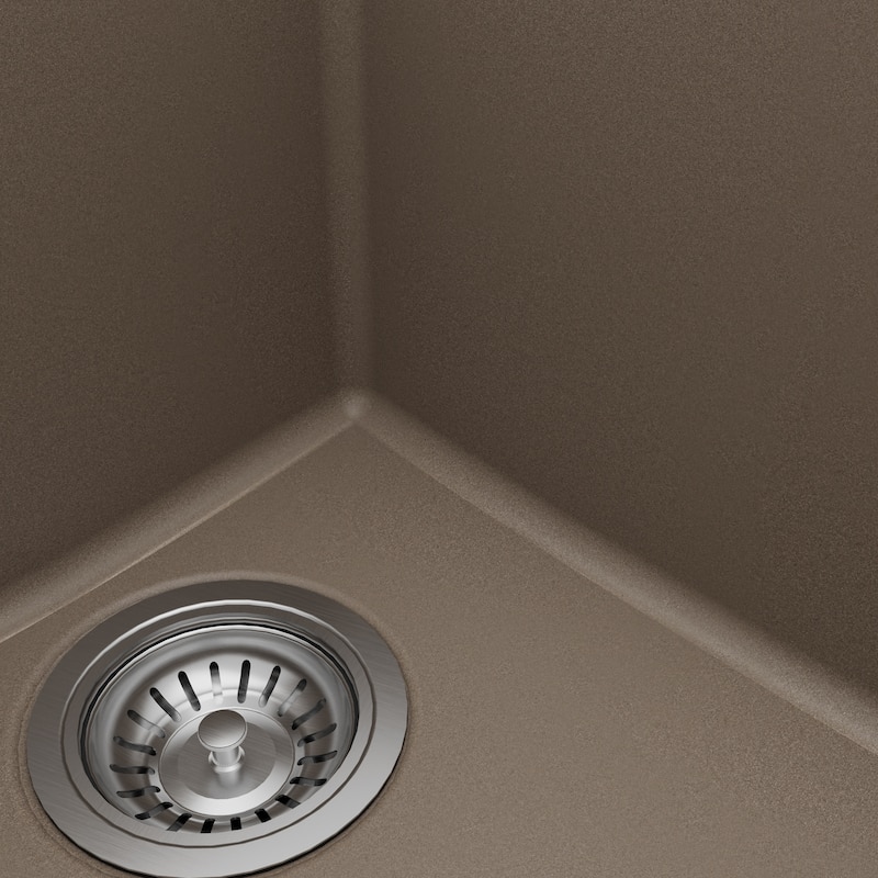 Karran 32" Undermount Large/Small Bowl Quartz Kitchen Sink Kit - 32" x 21.25" x 9"