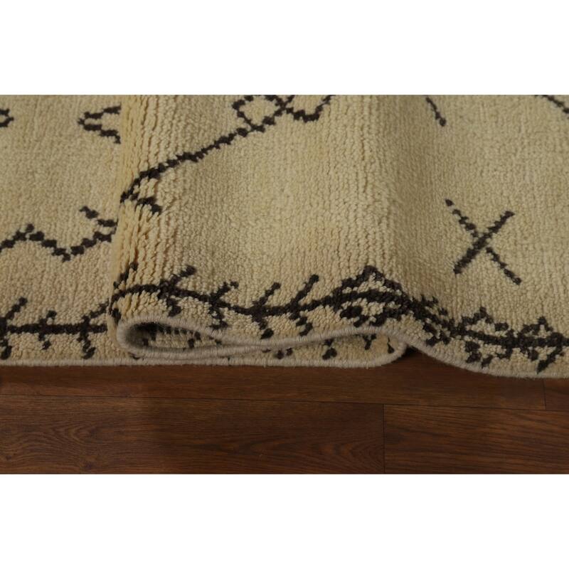 Trellis Moroccan Oriental Area Rug Handmade Bedroom Wool Carpet - 5'6" x 7'10"