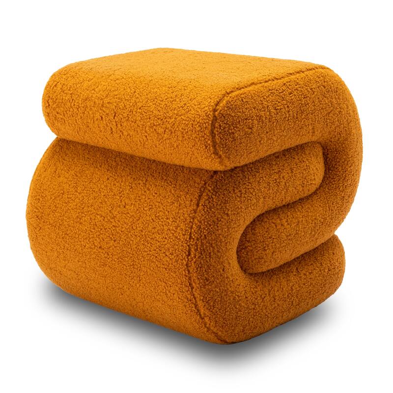 Teddy Fabric Ottoman Makeup Stool Footstool