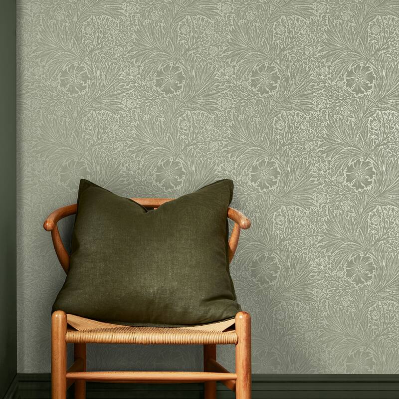 William Morris Marigold Fibrous Sage Wallpaper