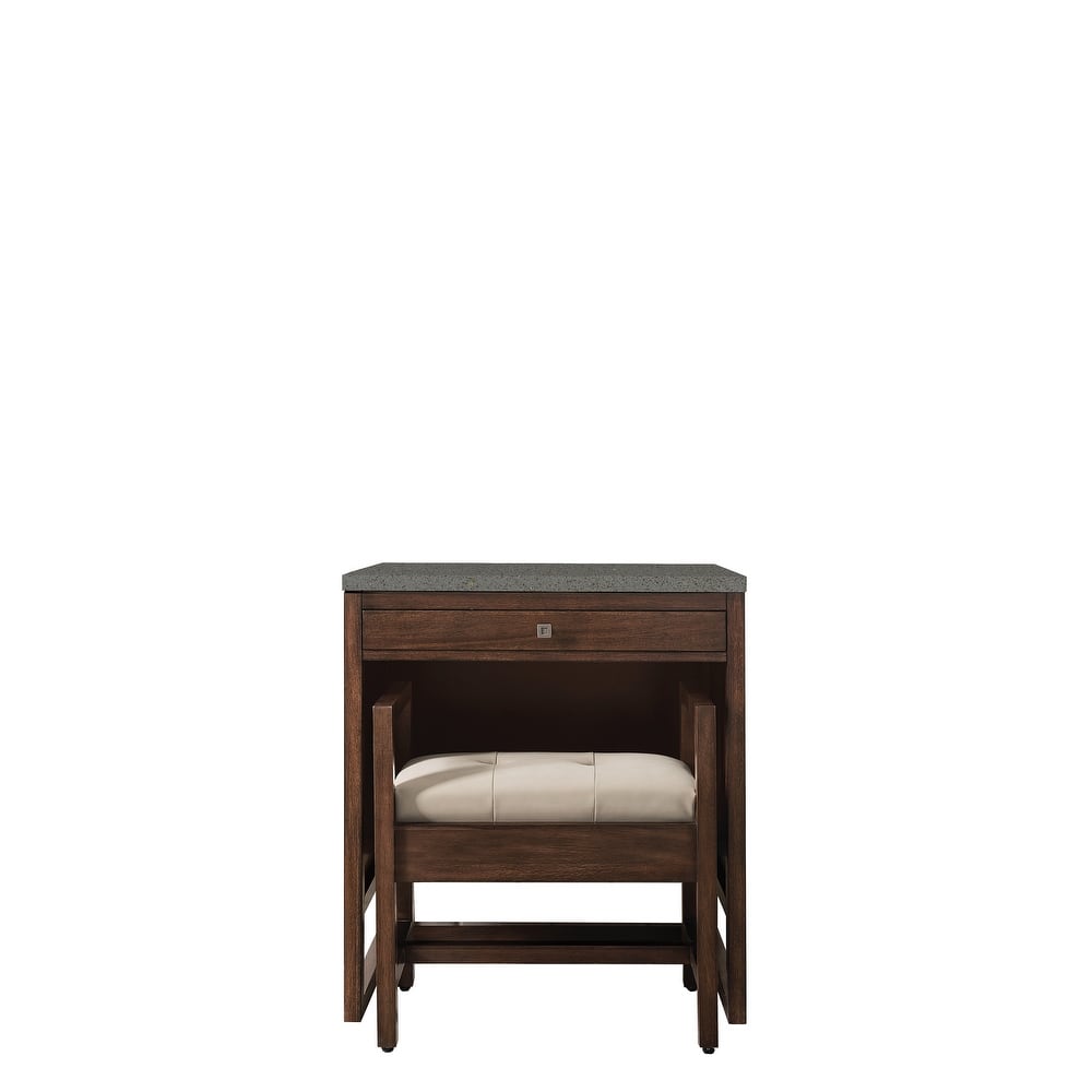 Athens 30" Countertop Unit (makeup counter), Mid-Century Acacia - 30 x 15 x 33.3