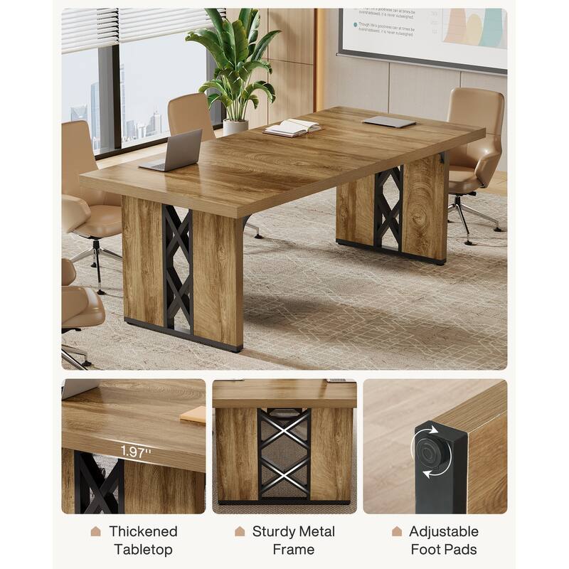 70.87" W x 31.5" D Conference Table, Office Meeting Seminar Desk
