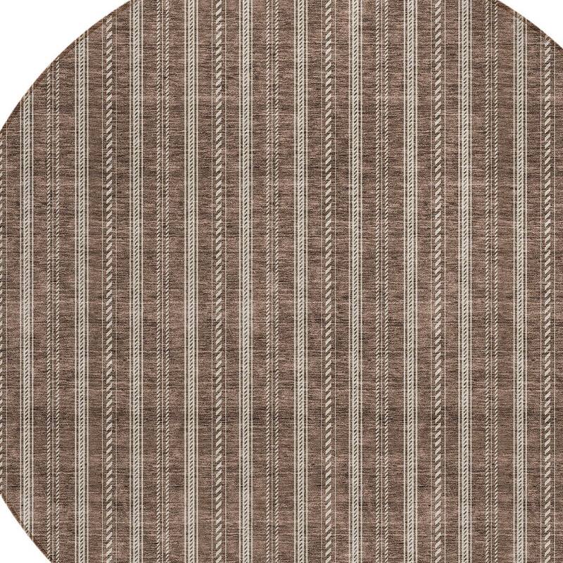 HomeRoots Striped Transitional Rectangle Outdoor Rug