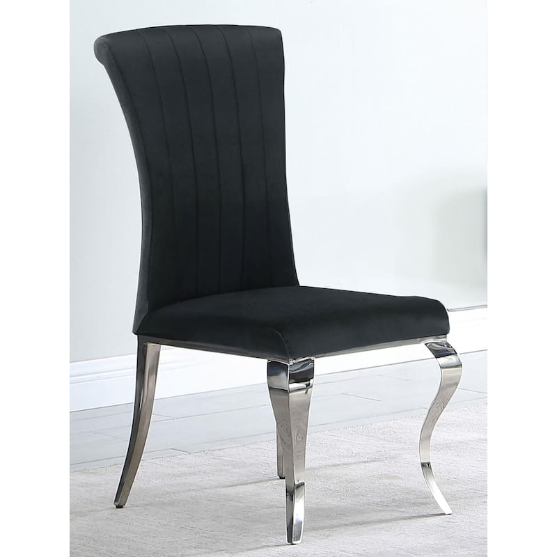 Upholstered Side Chairs (Set of 4) - Black
