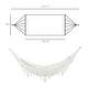 preview thumbnail 5 of 7, Outsunny Brazilian Style Hammock Extra Large Cotton Hanging Camping Bed with Carrying Bag, for Patio Backyard Poolside, White