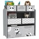preview thumbnail 1 of 8, Qaba Toy Organizer with 6 Storage Bins, Kids Storage Unit for Bedroom, Kids Room, 25" x 12" x 26", Gray Gray