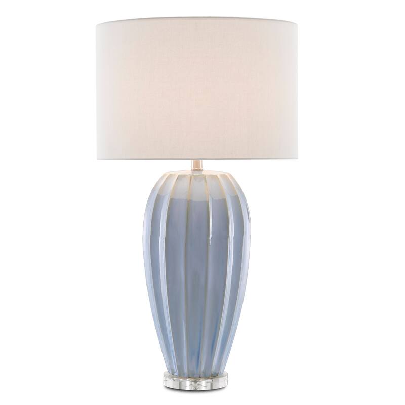 Currey & Company Bluestar Blue Table Lamp - 33"h x 18"dia
