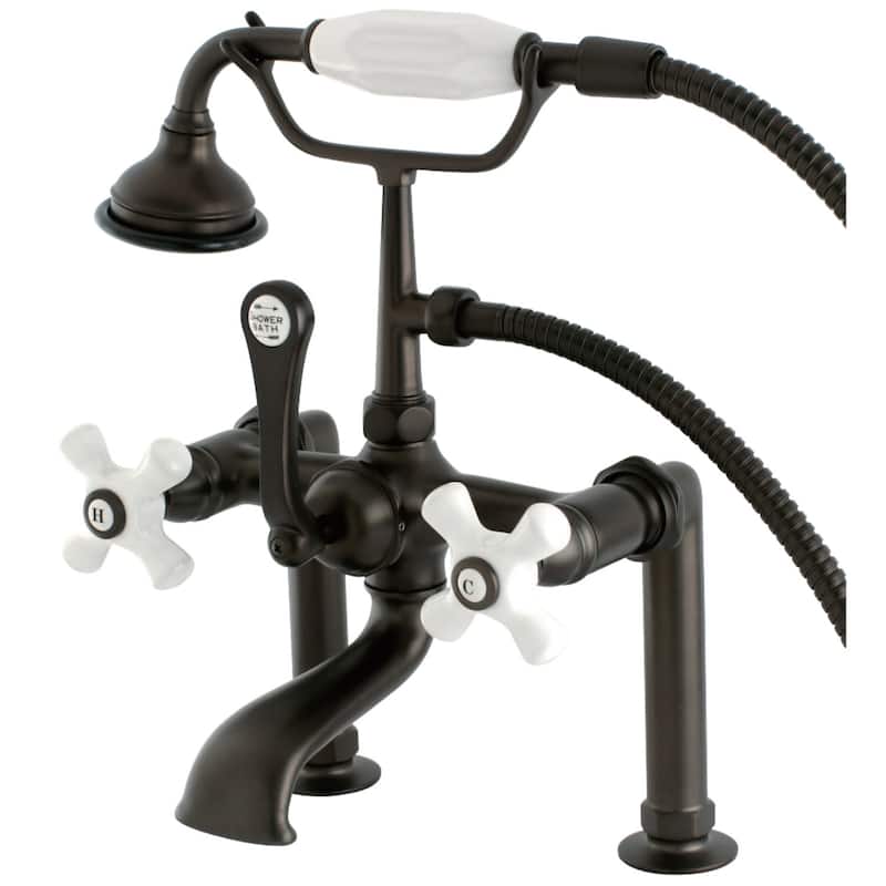 Kingston Brass Aqua Vintage Deck Mounted Clawfoot Tub Filler with