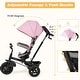 preview thumbnail 25 of 26, Gymax 4-in-1 Baby Tricycle Toddler Trike w/ Reversible Seat Canopy &
