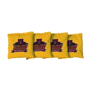 Shaw University SU Bears Cornhole Bags Gold