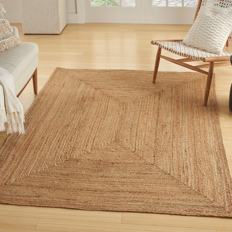 Nourison Natural Jute Indoor Solid Area Rug